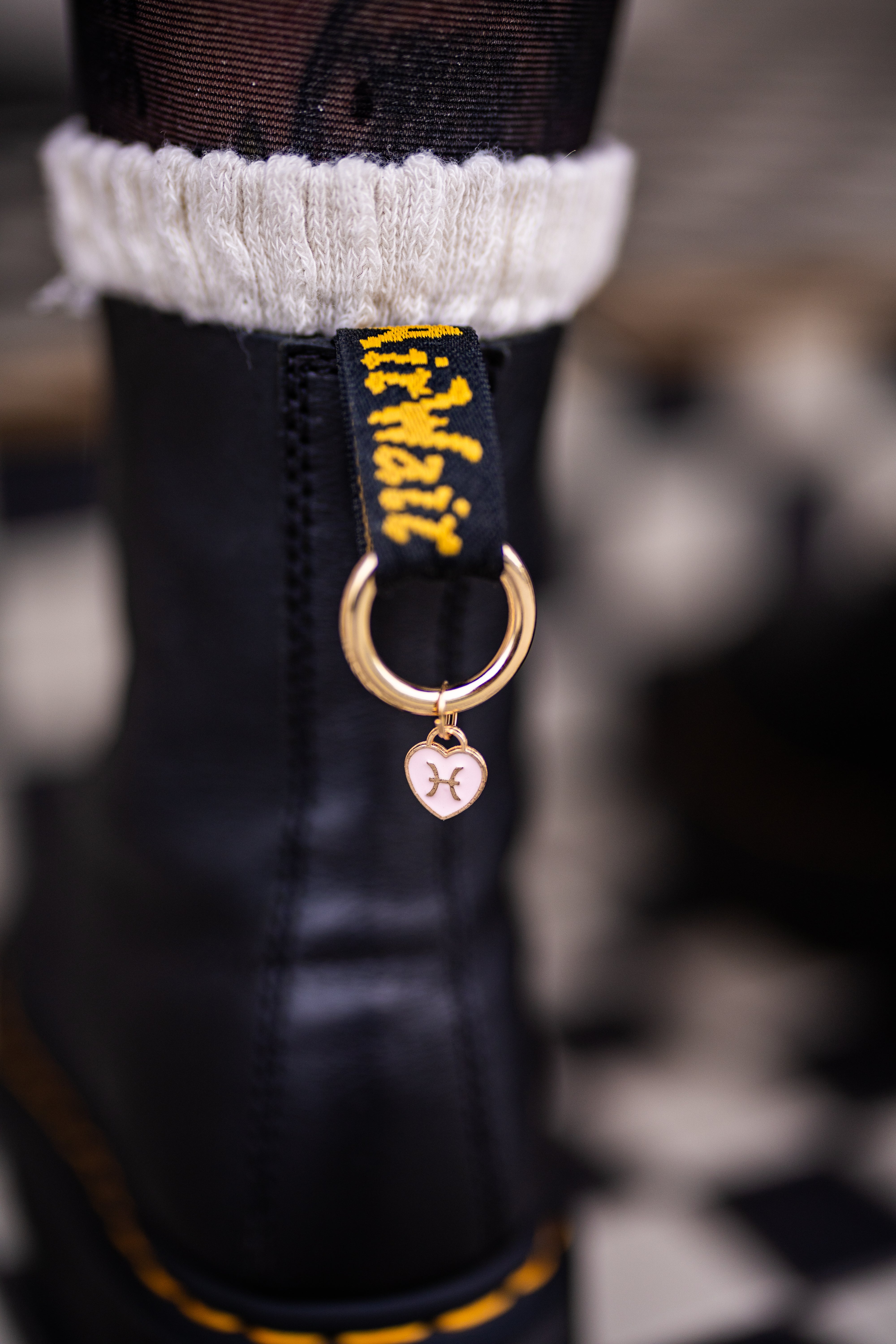 Black or Pink Zodiac Sign Boot Charms