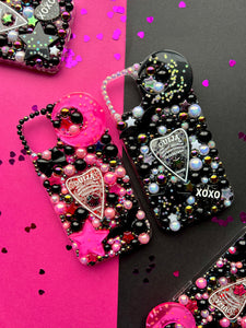 Black Glitter Ouija Planchette Phone Case