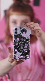 Load and play video in Gallery viewer, Lilac &amp; Black Ouija Planchette Phone Case
