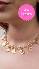 Load image into Gallery viewer, Unlucky Charms Necklace - Gold - Build Your Own Personalised Charm Necklace
