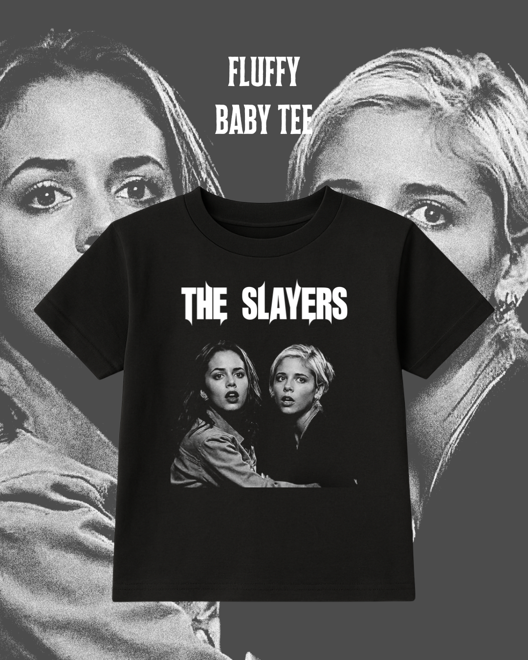 Baby Tee – The Slayers | Buffy + Faith | Hellmouth Collection