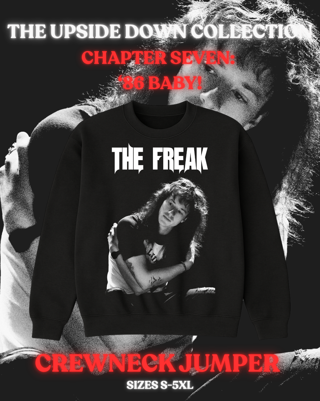Crewneck Sweater – Chapter Seven | Eddie - '86 Baby | The Upside Down Collection
