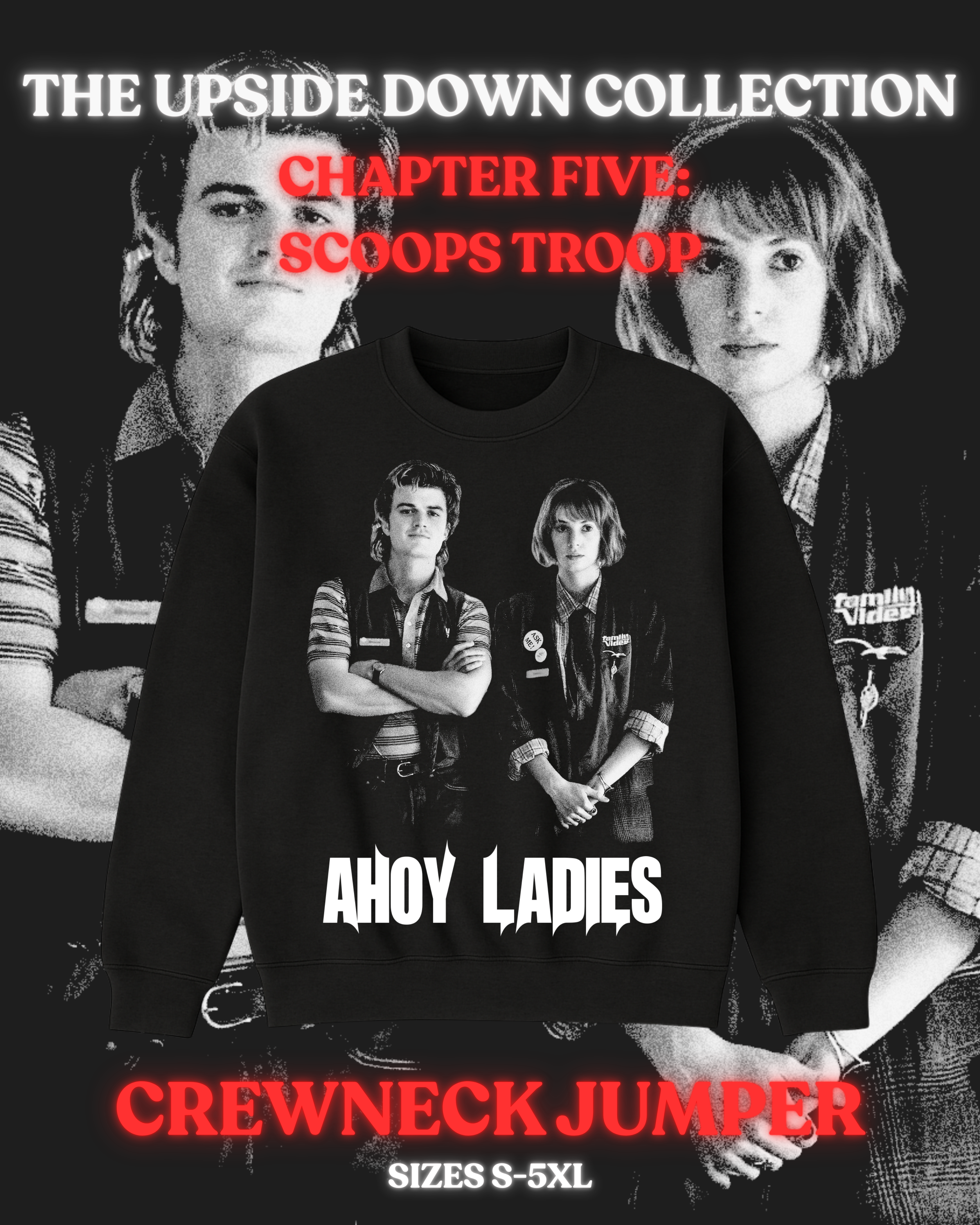 Crewneck Sweater – Chapter Five | Steve + Robin | The Upside Down Collection