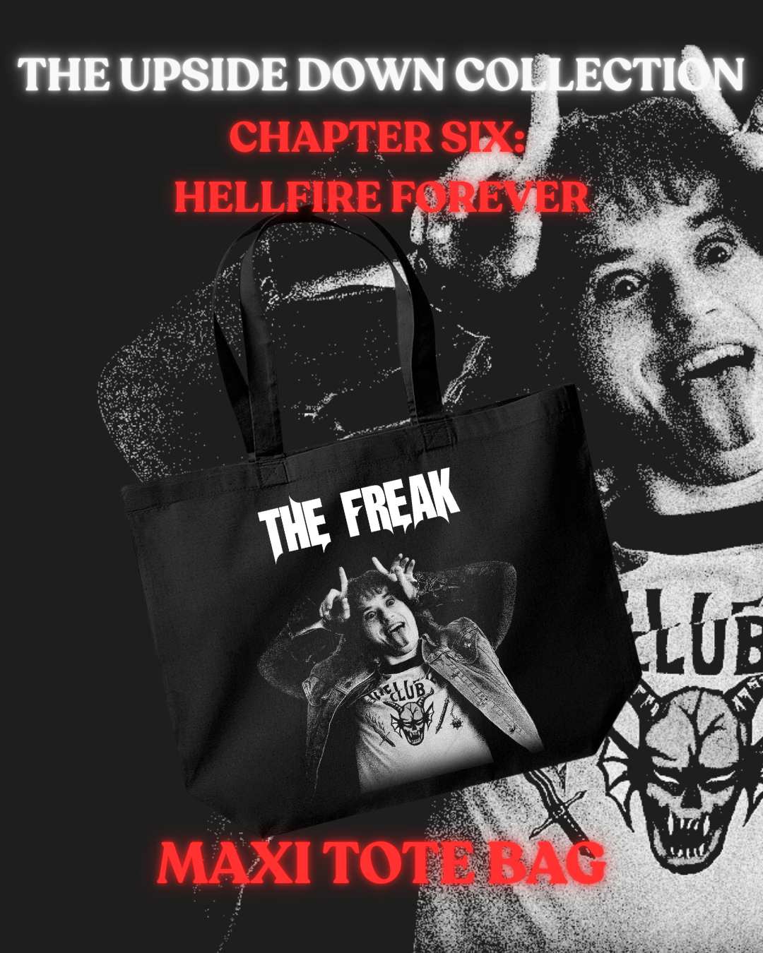 Maxi Tote Bag – Chapter Six | Eddie - Hellfire Forever | The Upside Down Collection