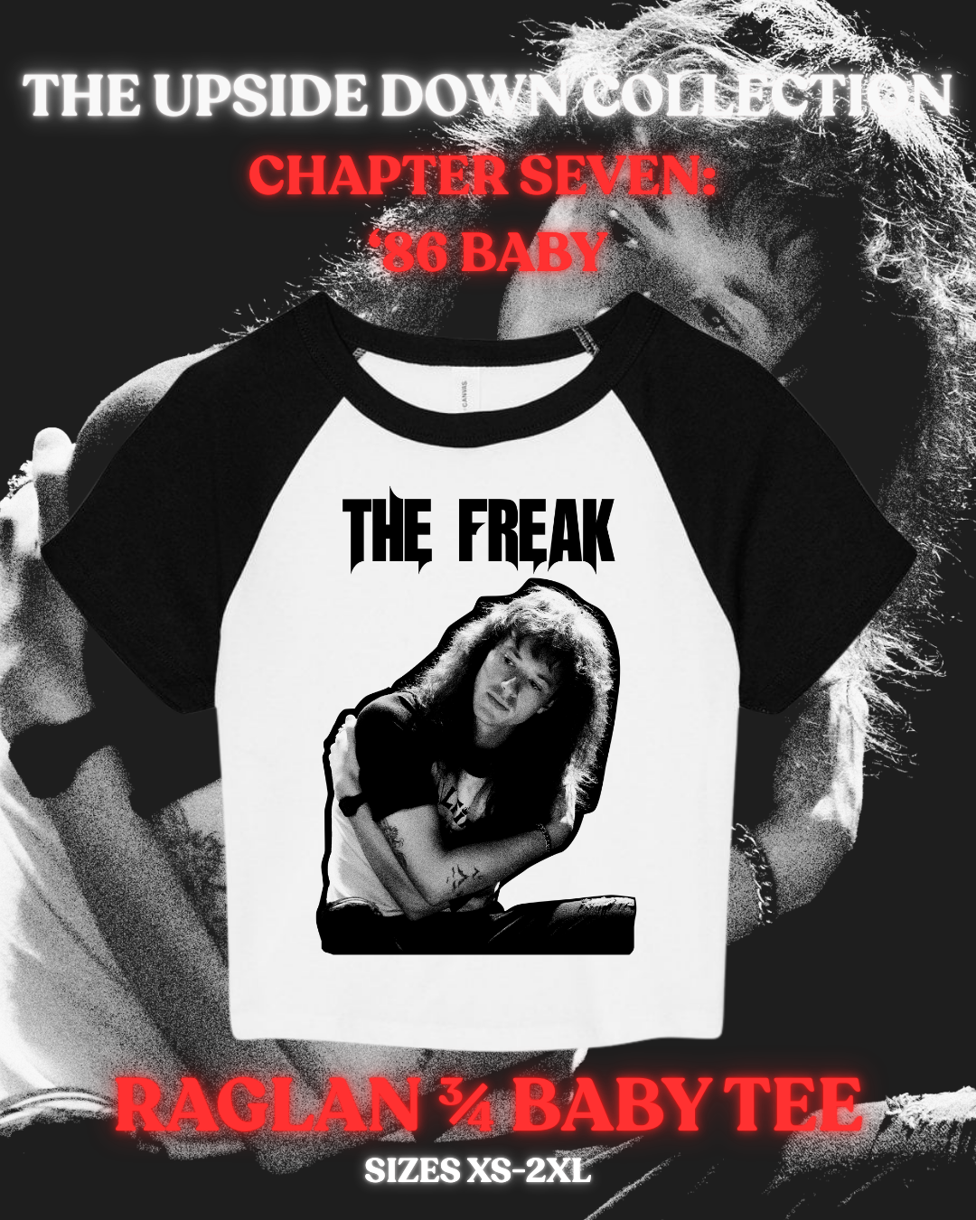 Raglan Baby Tee – Chapter Seven | Eddie '86 Baby | The Upside Down Collection