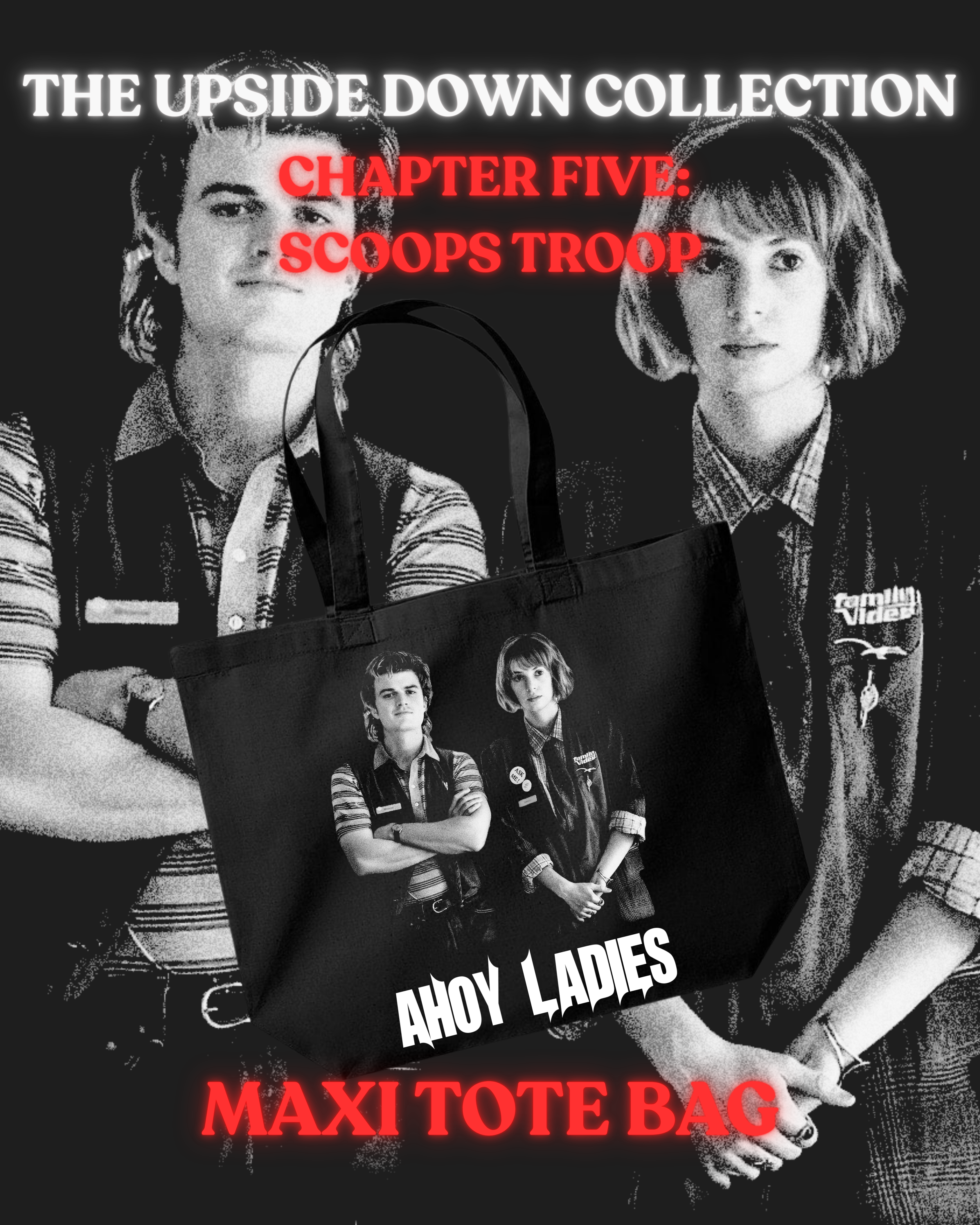 Maxi Tote Bag – Chapter Five | Steve + Robin | The Upside Down Collection