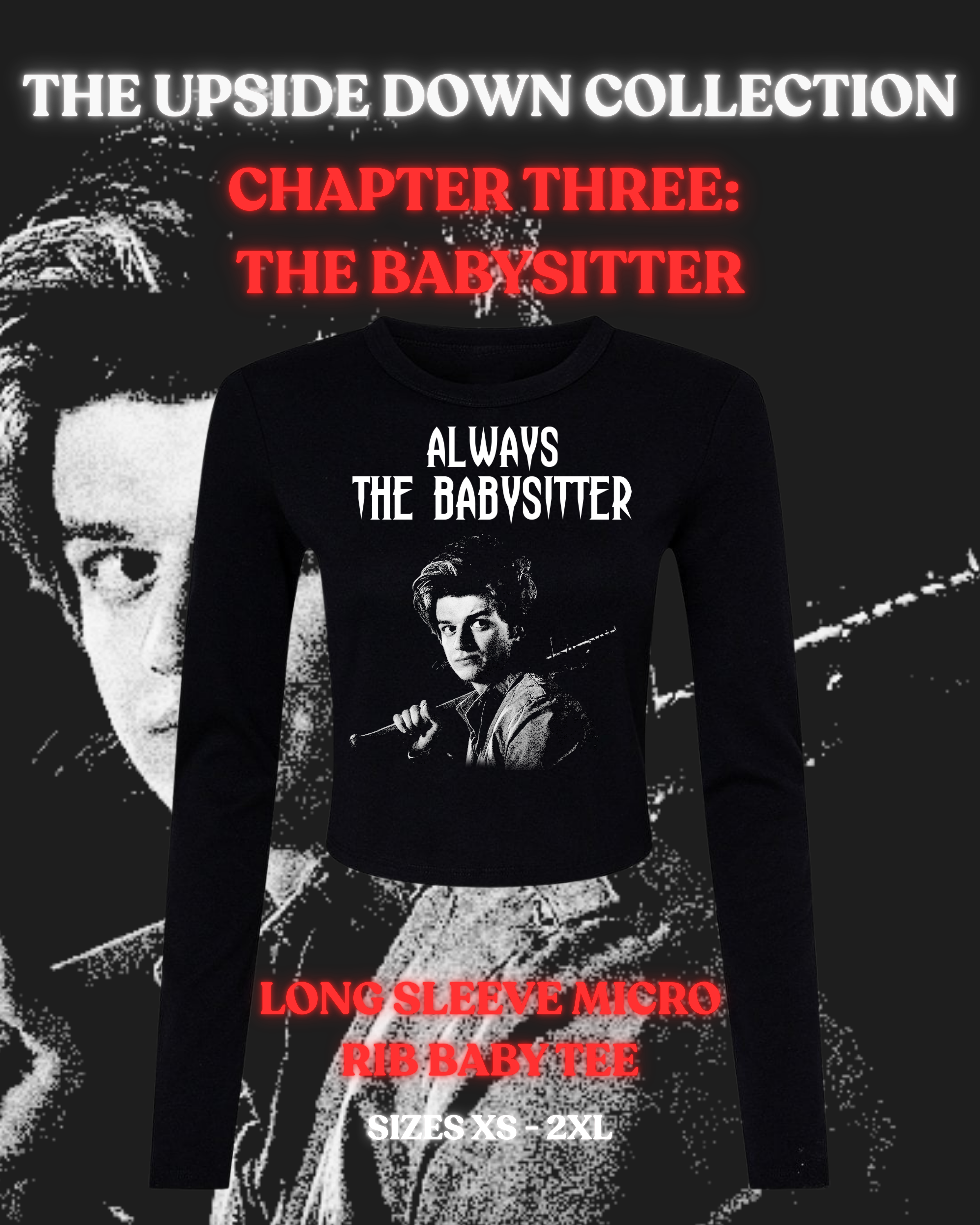 Long Sleeved Micro Rib Baby Tee – Chapter Three | Steve | The Upside Down Collection