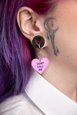 Load image into Gallery viewer, Dont Call Me Hate Heart Earrings
