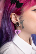 Load image into Gallery viewer, Dont Call Me Hate Heart Earrings
