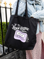 Load image into Gallery viewer, Buffy Beeper Black Canvas Shopper Tote Bag
