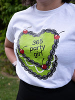 Load image into Gallery viewer, Brat 365 Party Girl Cake - White Baby Tee
