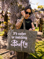 Load image into Gallery viewer, Oversized Buffy Leopard Print Tote Bag

