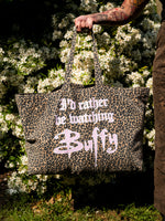 Load image into Gallery viewer, Oversized Buffy Leopard Print Tote Bag
