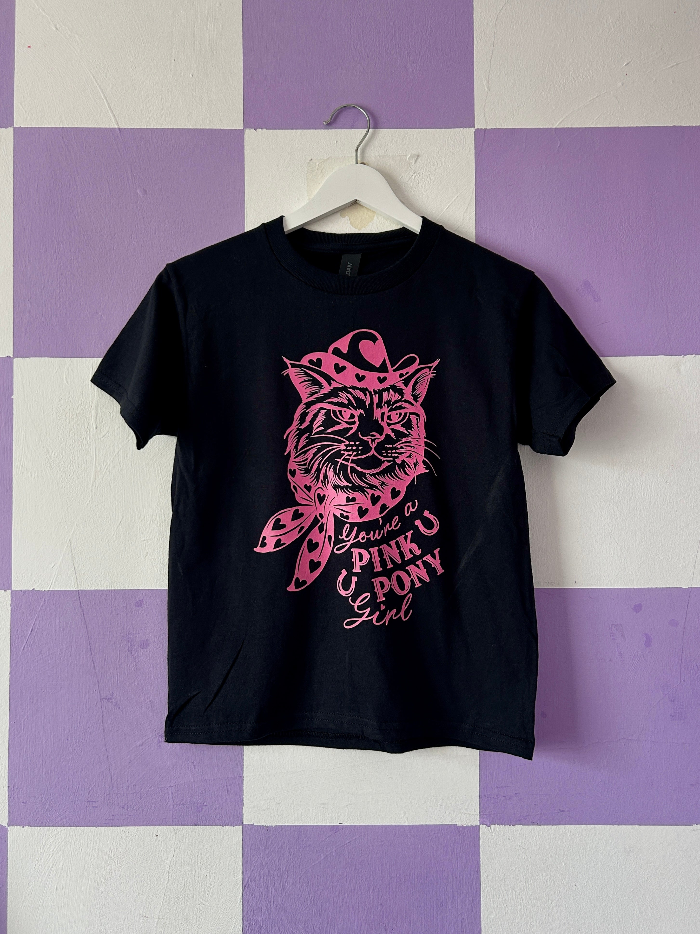 You're A Pink Pony Girl - Black Baby Tee
