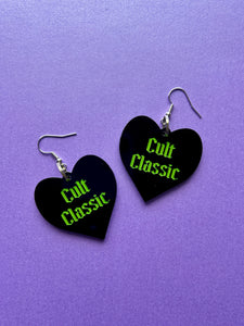 Cult Classic Black Heart Earrings