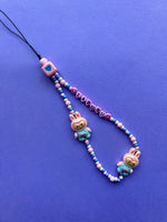 Load image into Gallery viewer, Strawberry Milkshake Labubu Phone Charm
