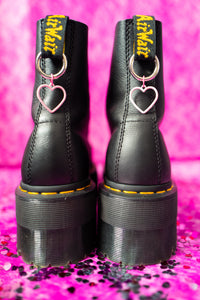 Pink Heart Boot Charms