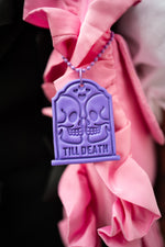 Load image into Gallery viewer, Till Death Purple Bag Charm
