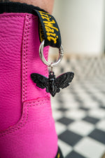 Load image into Gallery viewer, Black Moth Boot Charms - Preorder

