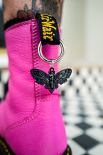 Load image into Gallery viewer, Black Moth Boot Charms
