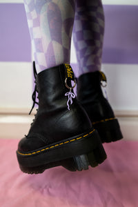 Lilac Bow Boot Charms