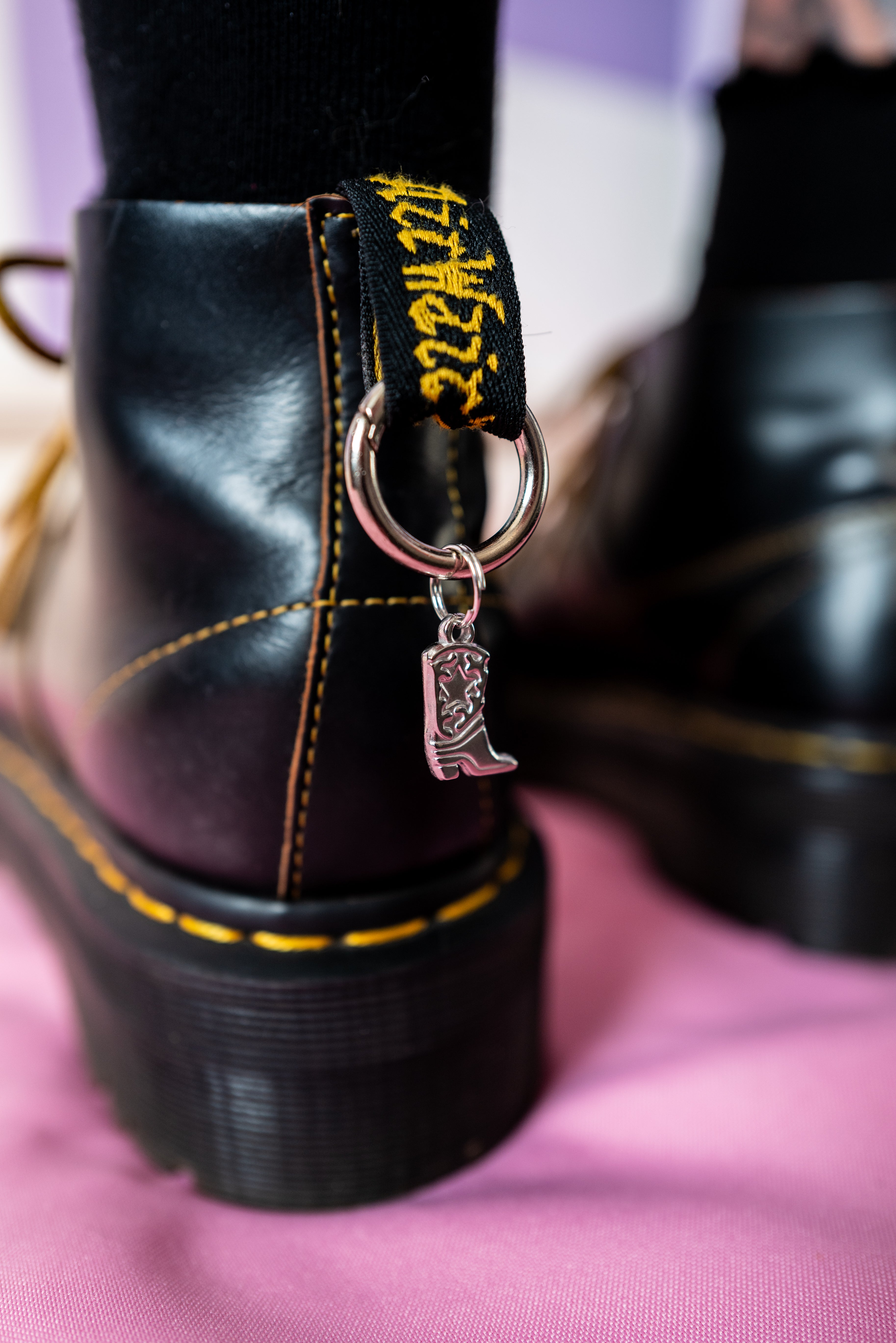 Yeehaw Silver Boot Charms