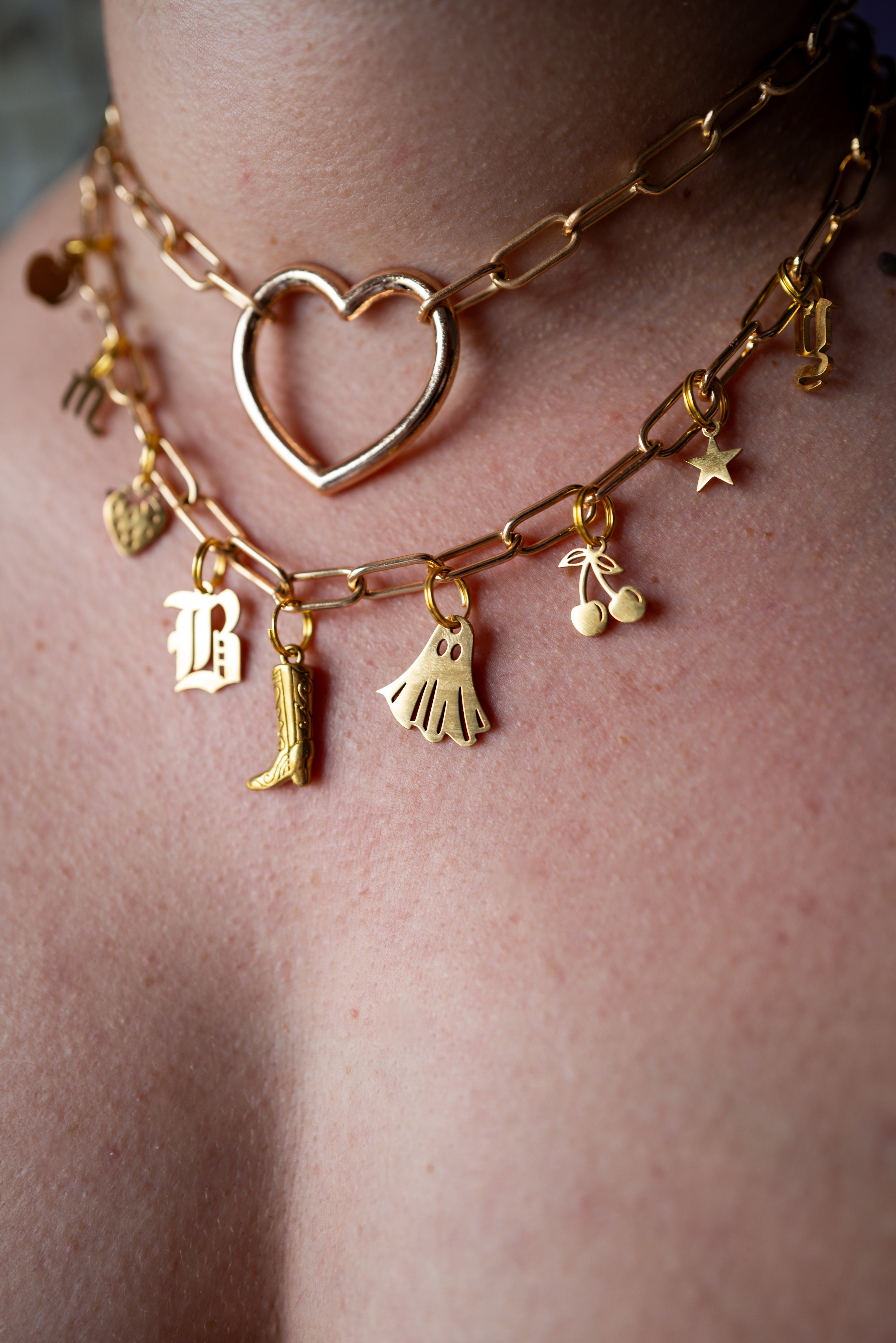 Unlucky Charms Necklace - Gold - Build Your Own Personalised Charm Necklace