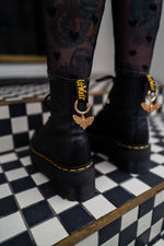 Load image into Gallery viewer, Gold Moth Boot Charms

