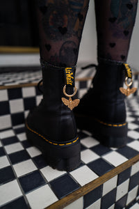 Gold Moth Boot Charms