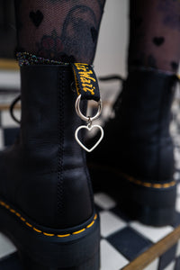 White Heart Boot Charms