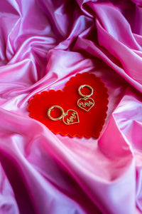 Gold Flamin Heart Boot Charms