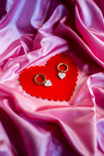 Load image into Gallery viewer, Pink &amp; Gold Heart Boot Charms
