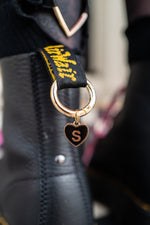 Load image into Gallery viewer, Black Heart Letter Boot Charms
