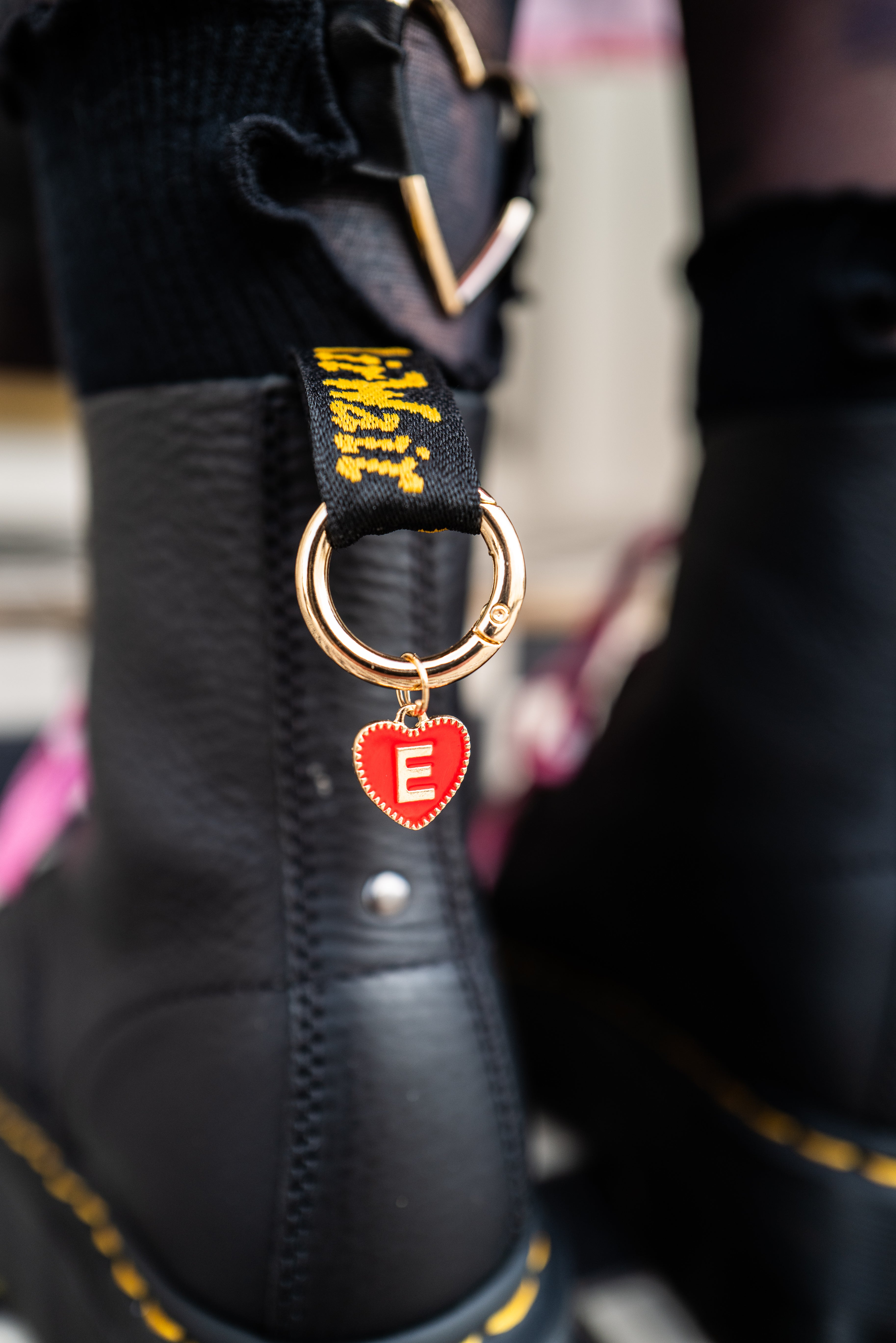 Red Heart Letter Boot Charms