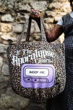 Load image into Gallery viewer, Beeper Leopard Print Tote Bag
