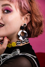 Load image into Gallery viewer, Cow Print Retro Earrings
