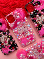 Load image into Gallery viewer, Pink Glitter Ouija Planchette Phone Case
