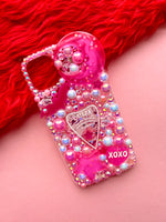 Load image into Gallery viewer, Pink Glitter Ouija Planchette Phone Case
