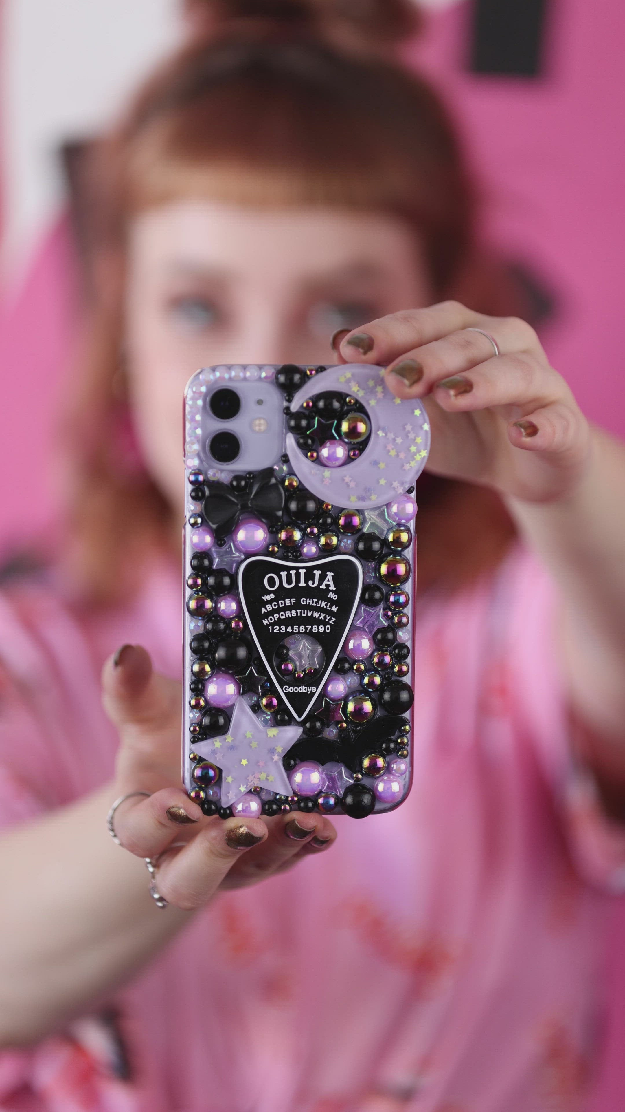 Lilac & Black Ouija Planchette Phone Case